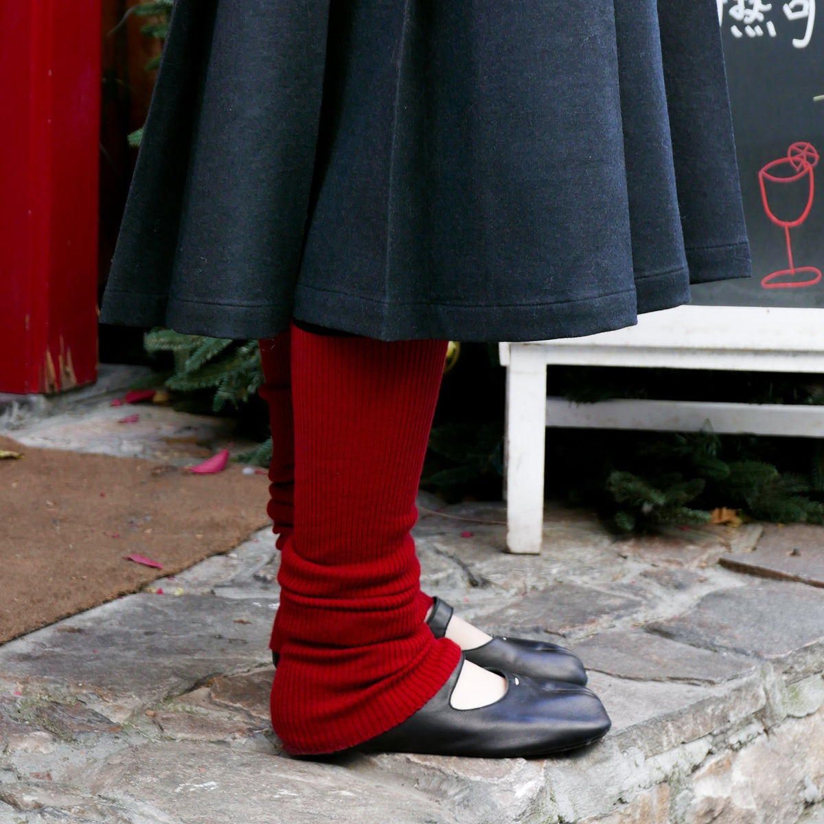 Futhan Union "Wool" Series Merino Wool Leg Warmer Red