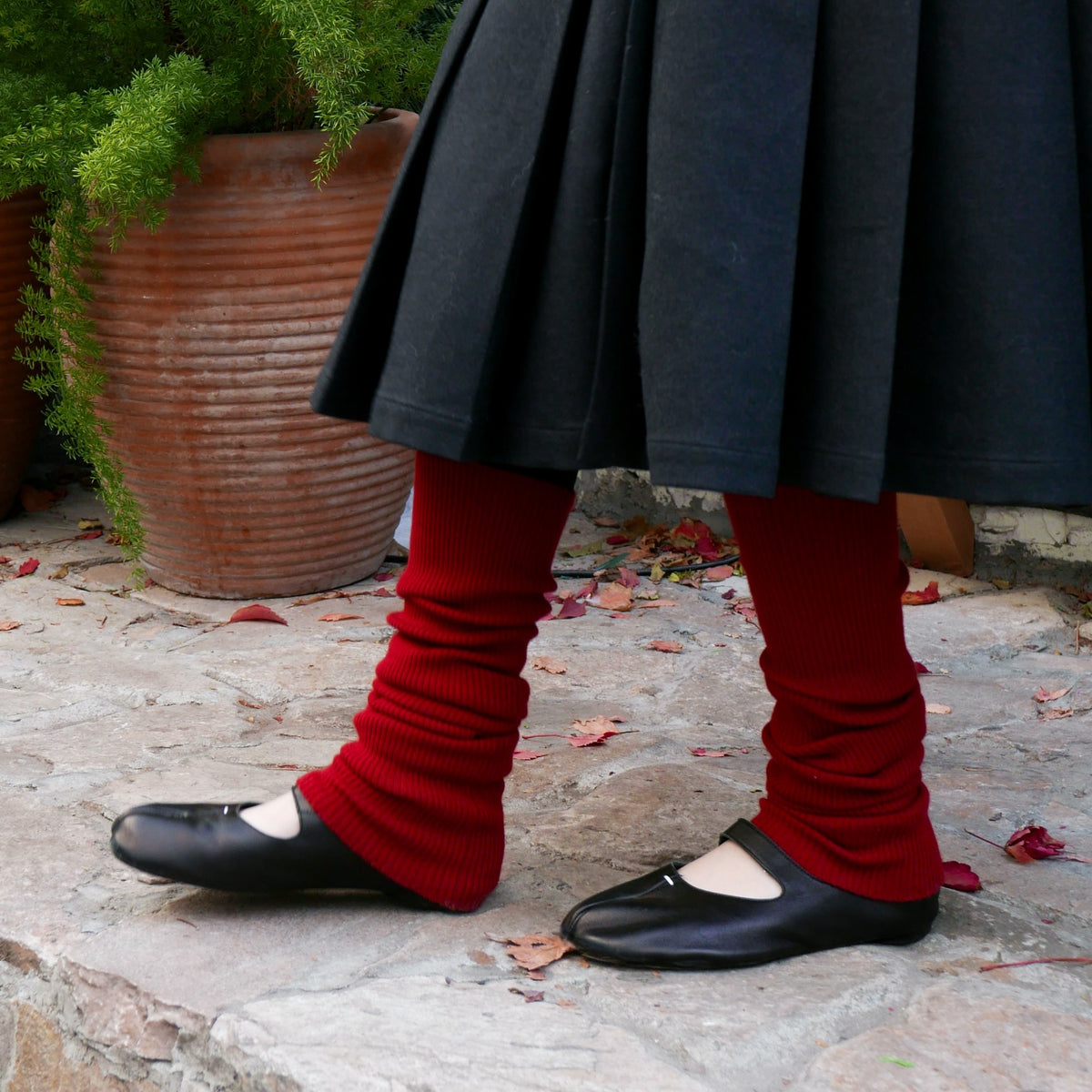 Futhan Union "Wool" Series Merino Wool Leg Warmer Red