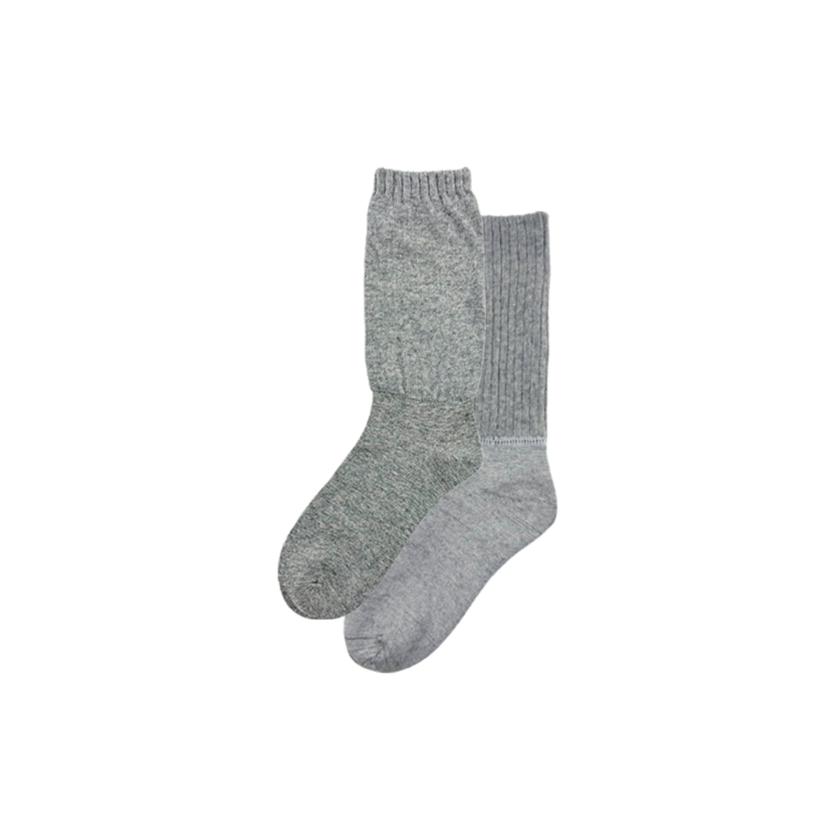 Futhan Union "DUO" Series Two Expressions Baggy Socks Light Gray