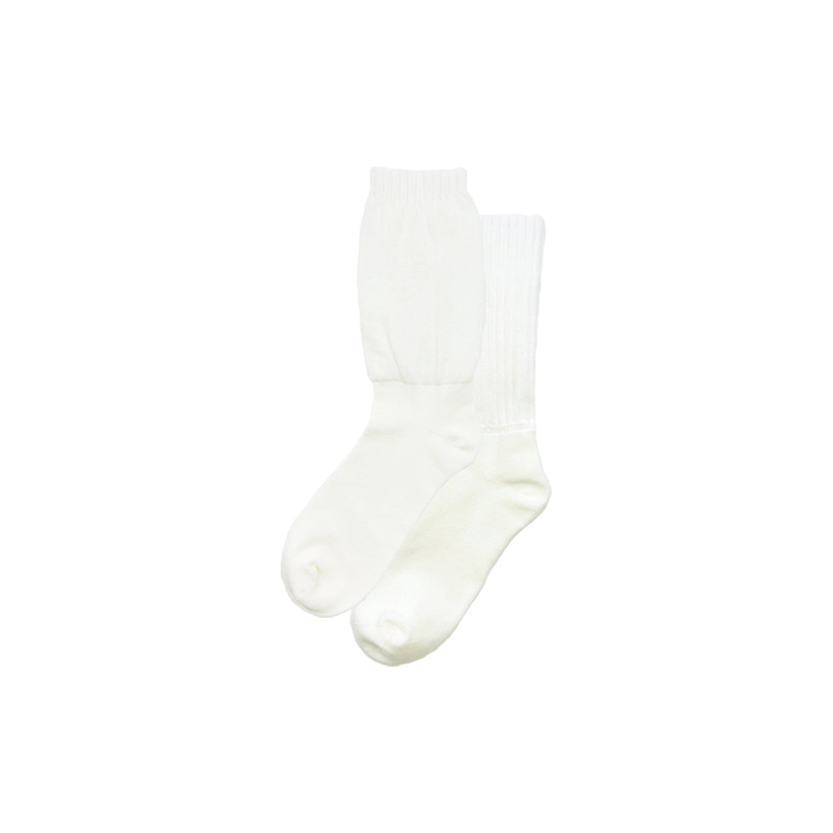Futhan Union "DUO" Series Two Expressions Baggy Socks Off White