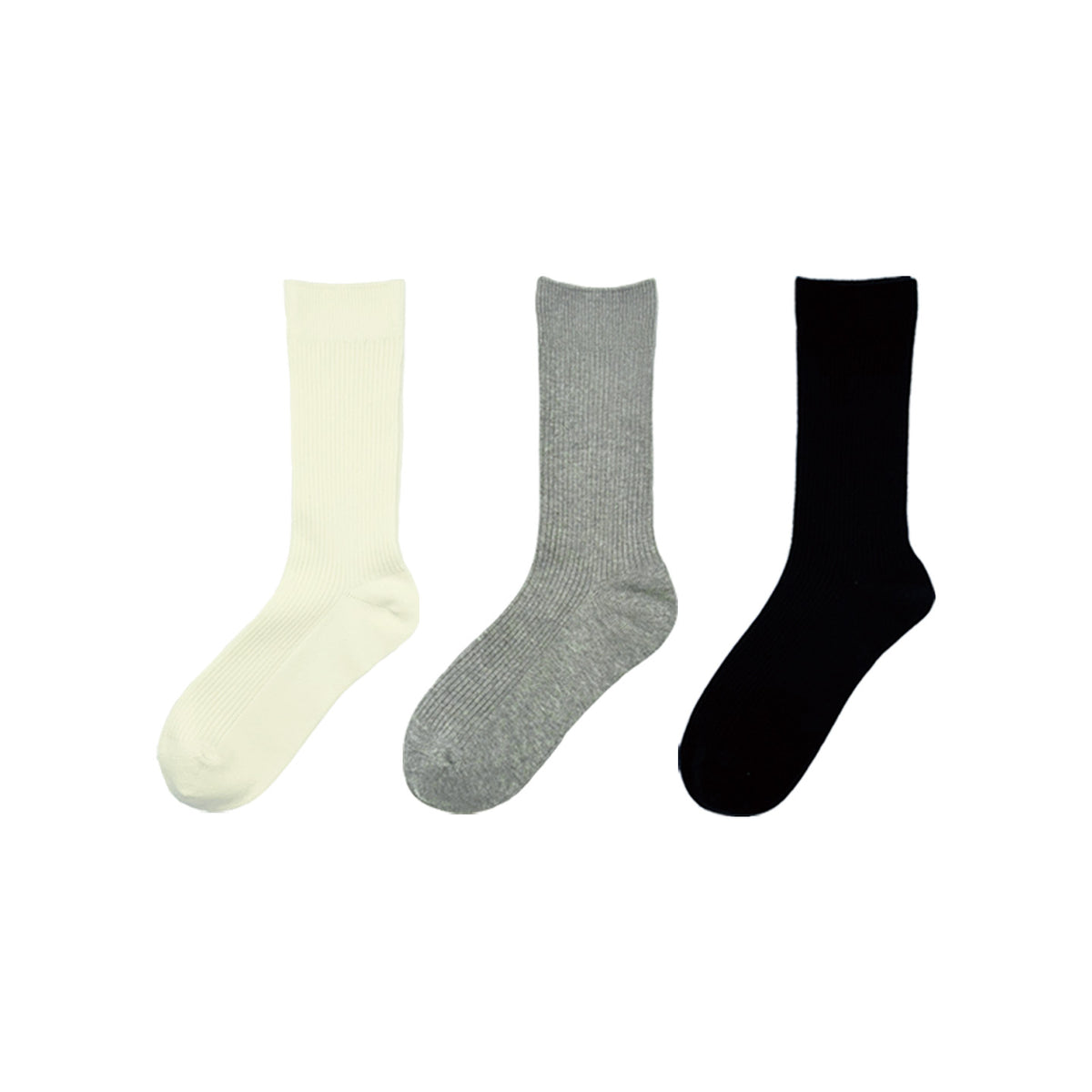 Futhan Union “Essential” Series 3 In 1 Daily Basic Color Socks W/G/B