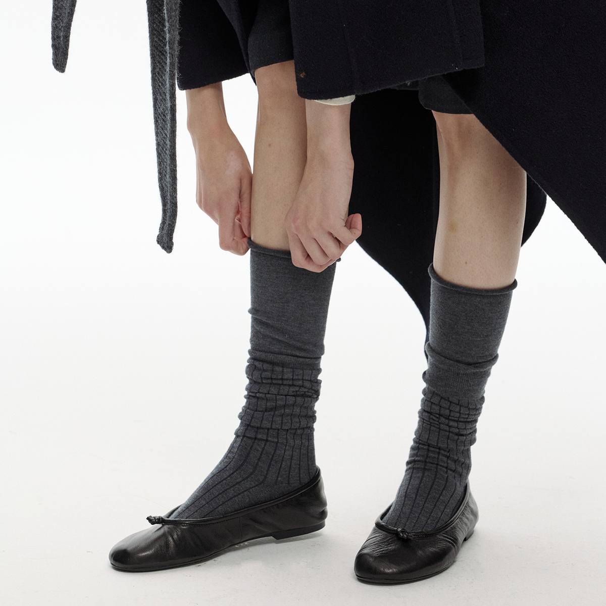 Futhan Union “Wool” Casual Knee Socks Merino Wool Gray